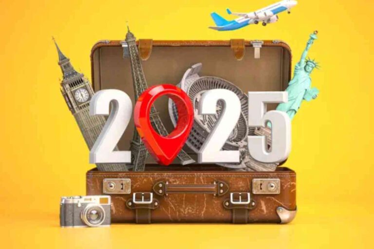 Nouvel An 2025 à Paris : Tout savoir sur les festivités et comment gérer vos animaux de compagnie Illustration festive avec un logo 2025 en rouge et argenté, sur un fond doré scintillant évoquant les célébrations du Nouvel An à Paris.