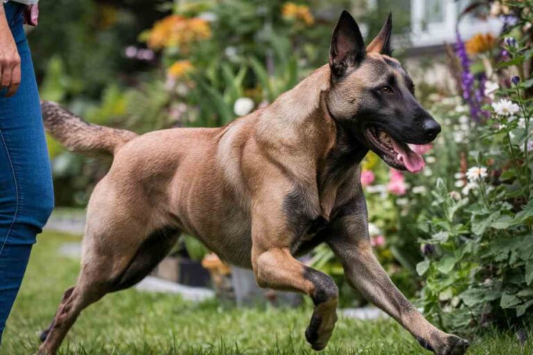 Chiens de race : Pourquoi vous ne pouvez pas choisir n’importe quel nom pour votre chiot LOF en 2025 (règles strictes, explications et alternatives) Un chien de race en pleine nature, illustrant la règle imposant une lettre spécifique pour les noms des chiens LOF en 2025