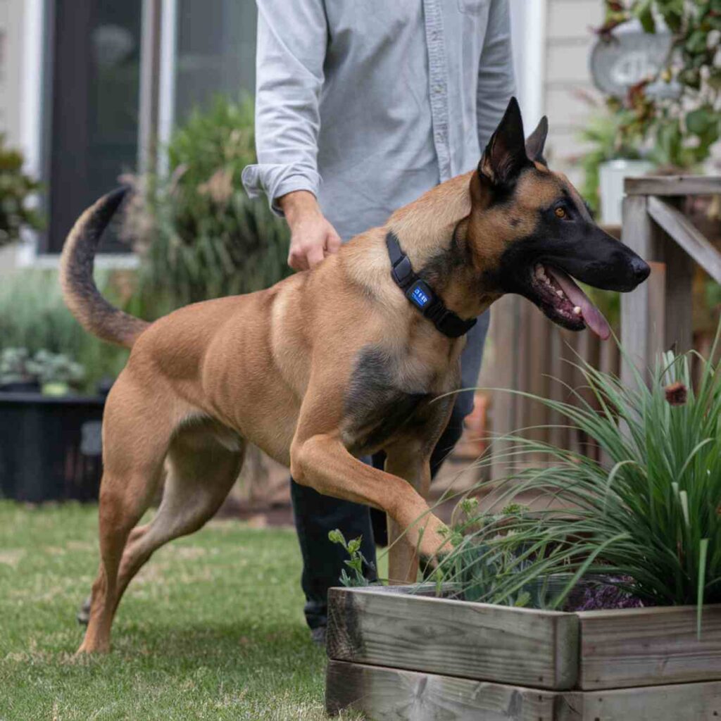 Un chien de race en pleine course dans un espace extérieur, illustrant la réglementation des noms imposés pour les chiens LOF en 2025.