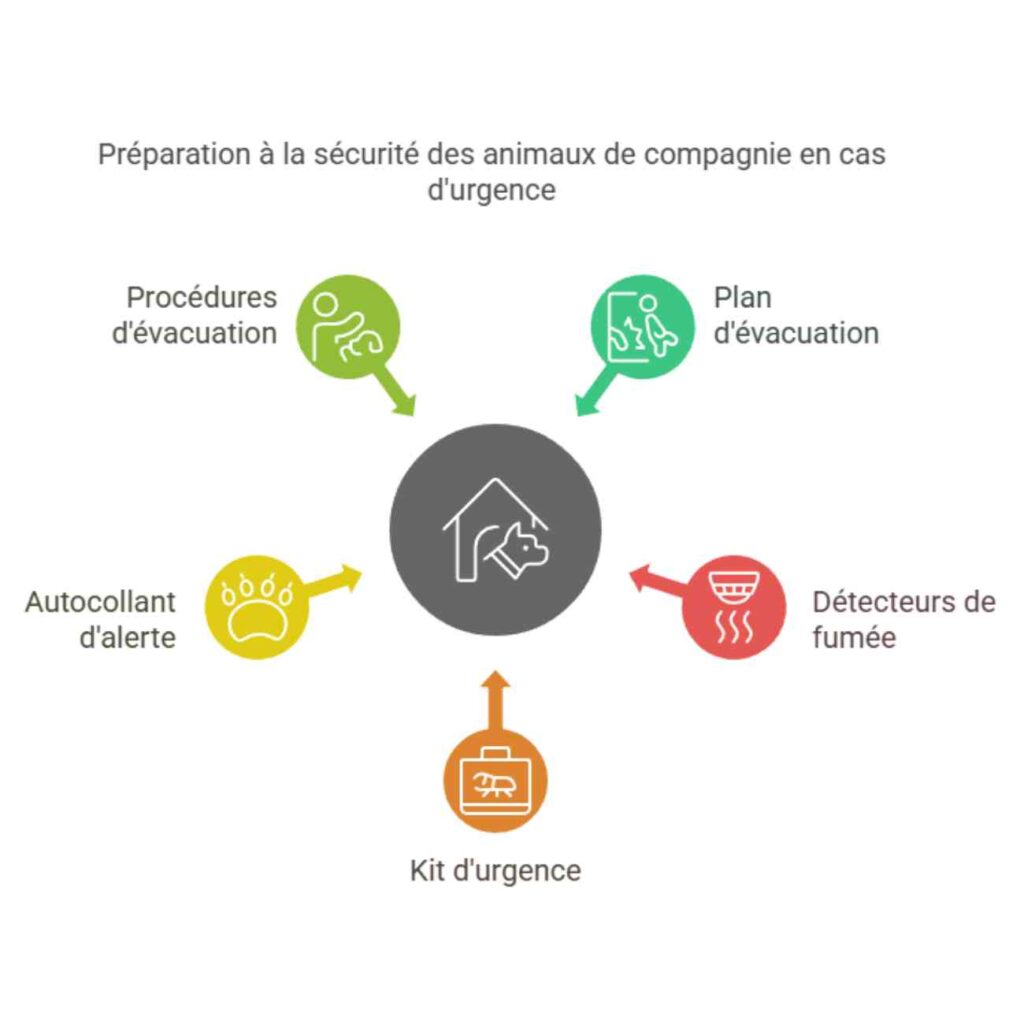 Infographie sur la préparation à la sécurité des animaux de compagnie en cas d’urgence incendie