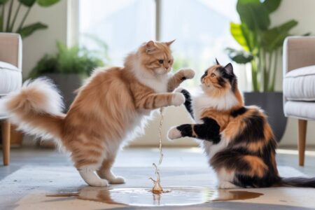 Comment gérer la rivalité entre chats qui provoque des accidents de pipi ? Voici la solution