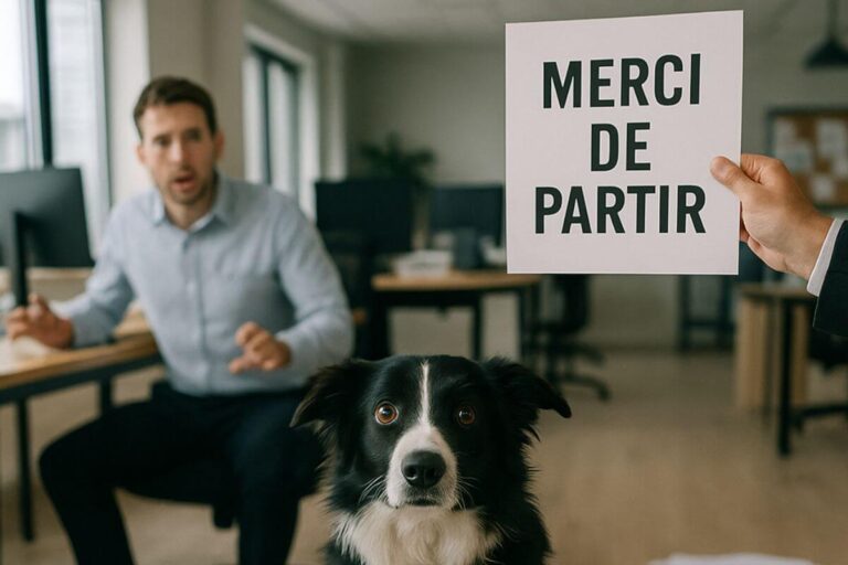 Il voulait juste l’emmener au bureau. Le chien a tout détruit