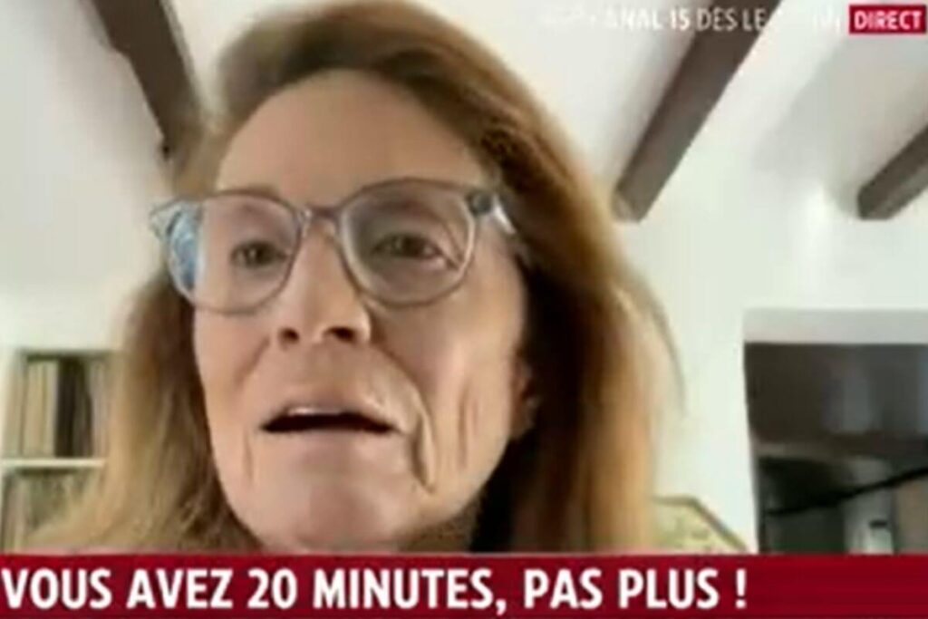 Reha Hutin, présidente de la fondation 30 Millions d’amis, s’exprimant à la télévision à propos de la limite de 20 minutes imposée par la SNCF pour sauver un animal sur les voies.