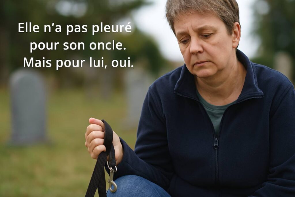 deuil animalier, elle n'a pas pleuré pour son oncle mais pour son chien si