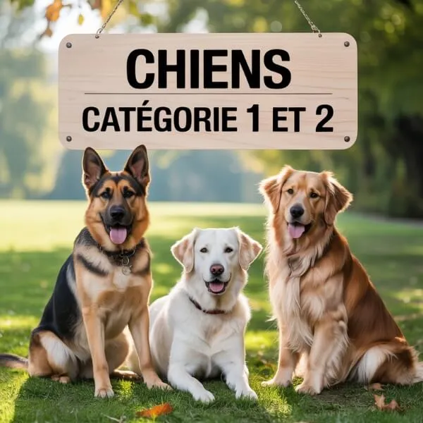 Chiens catégorie 1 et 2