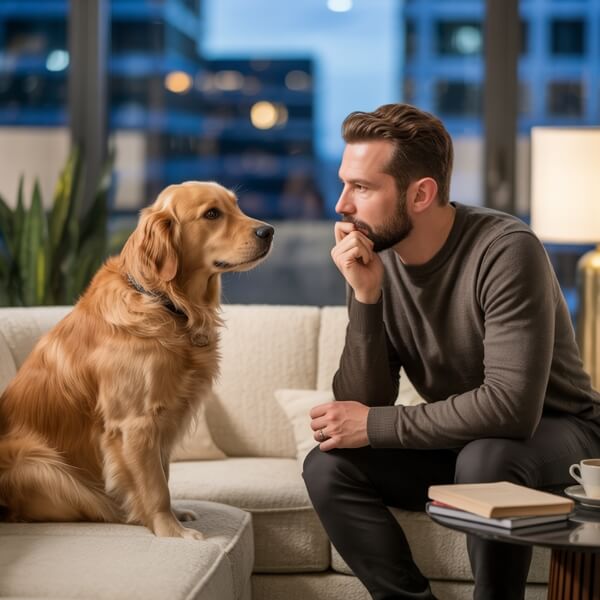 Anxiété maître chien