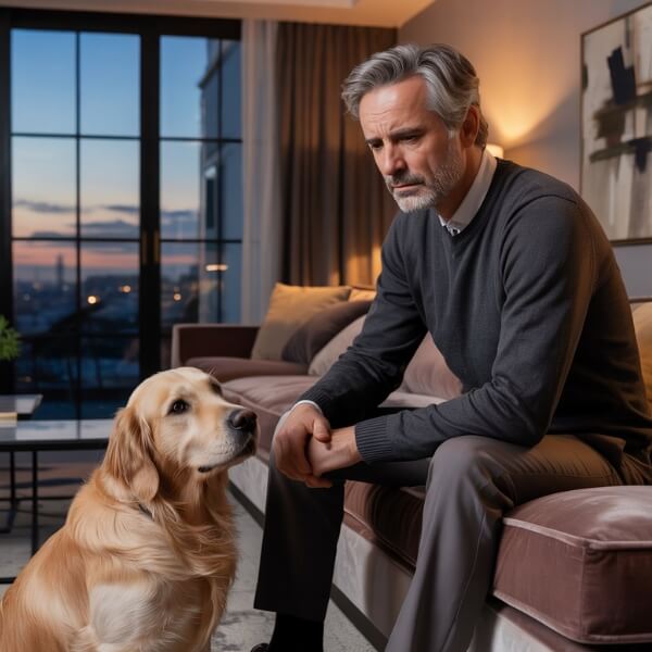 Anxiété maître chien