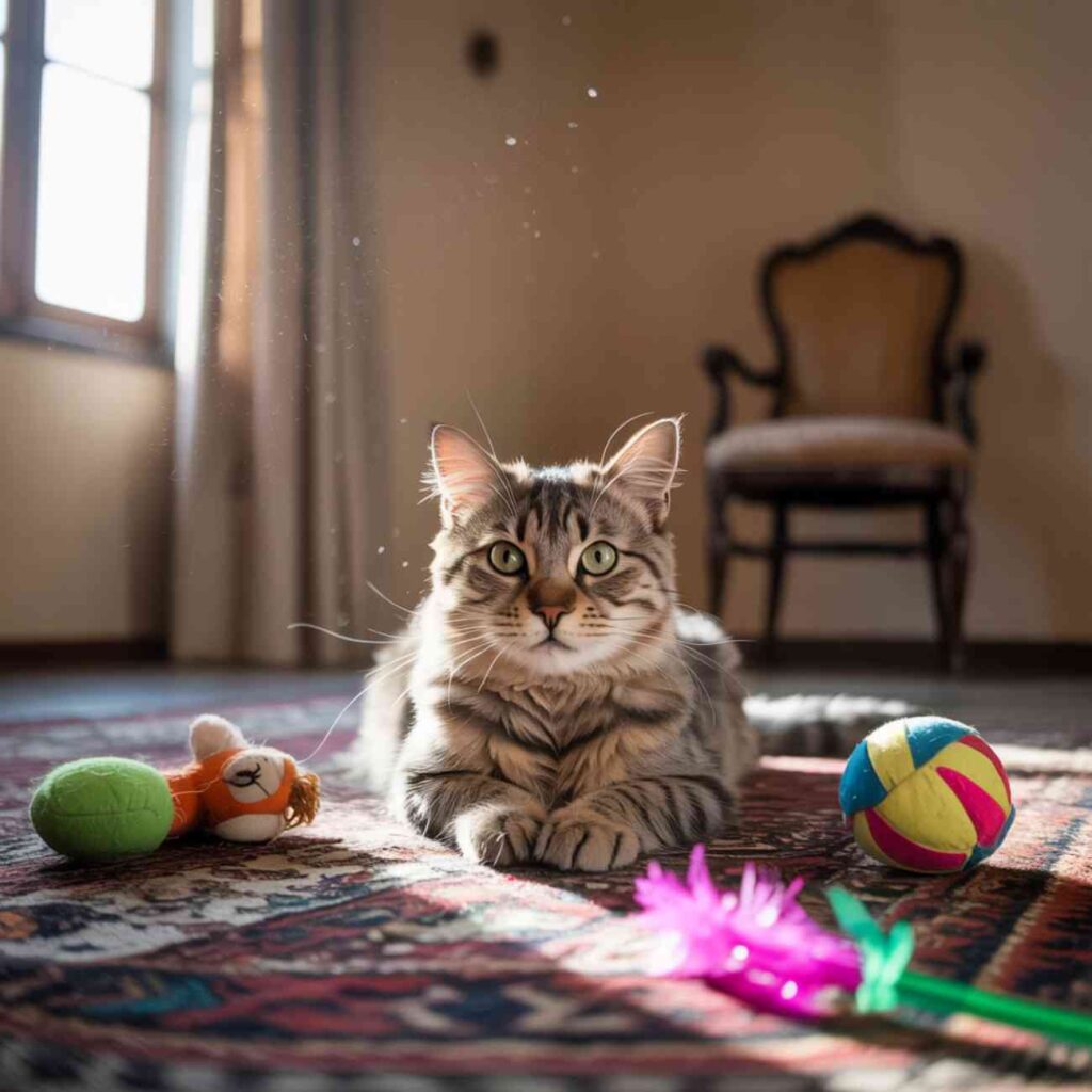 chat miaule quand je pars et s'ennuie dans une pièce vide