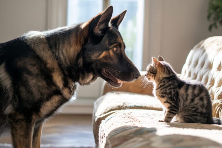 Chien agressif chat