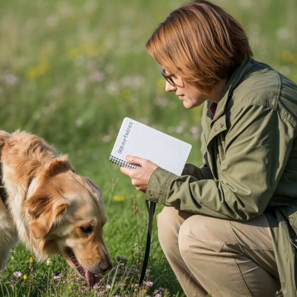 Chien agressif en laisse