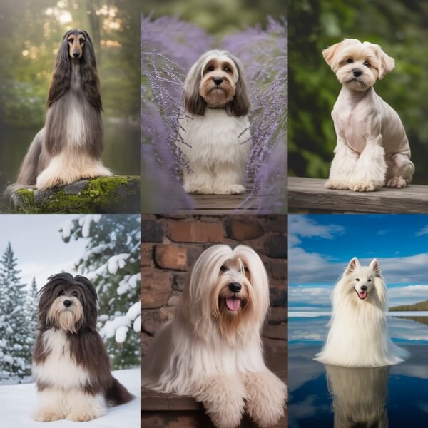 Chien poil long
