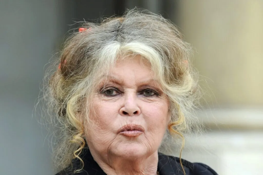 Brigitte Bardot assise dans sa maison de La Garrigue, regard grave, alors qu’elle alerte sur la souffrance des animaux durant la canicule.