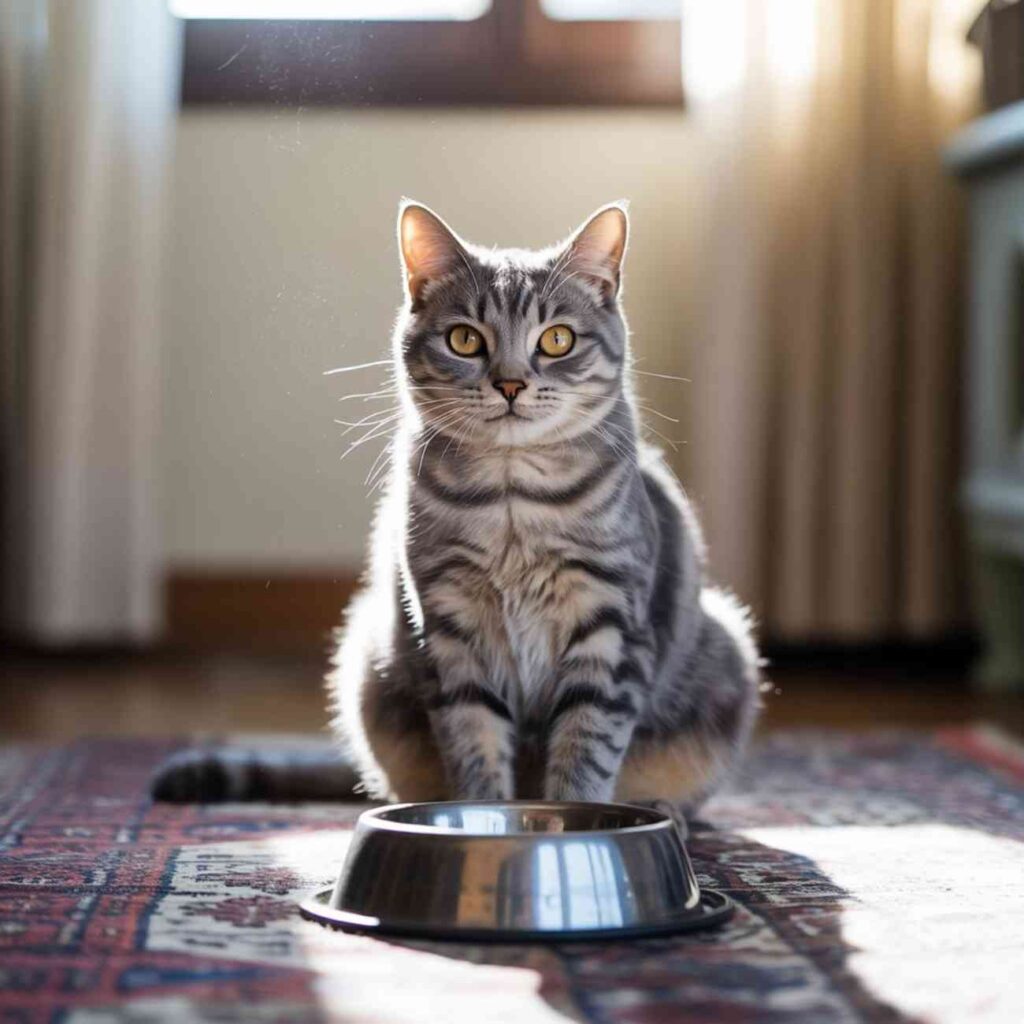 mon chat miaule et tourne en rond devant sa gamelle vide