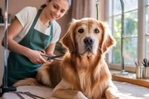 Toilettage chien poil long