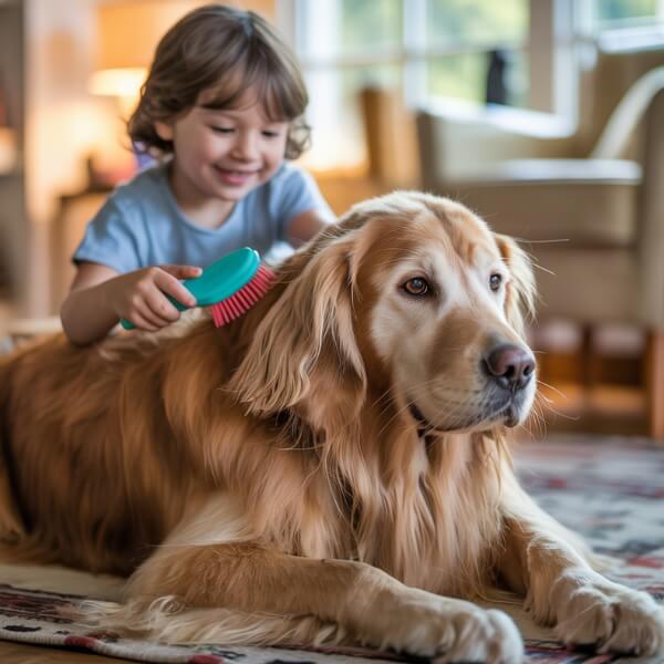 brosser chien poil long