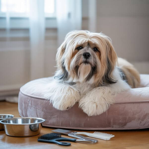 Lhasa Apso poil long