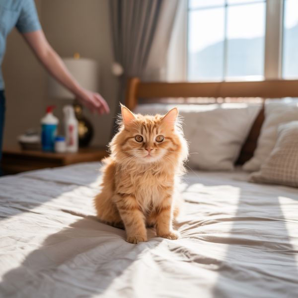 Mon chat fait pipi sur le lit — Comprendre et résoudre ce comportement 2 Mon chat fait pipi sur le lit