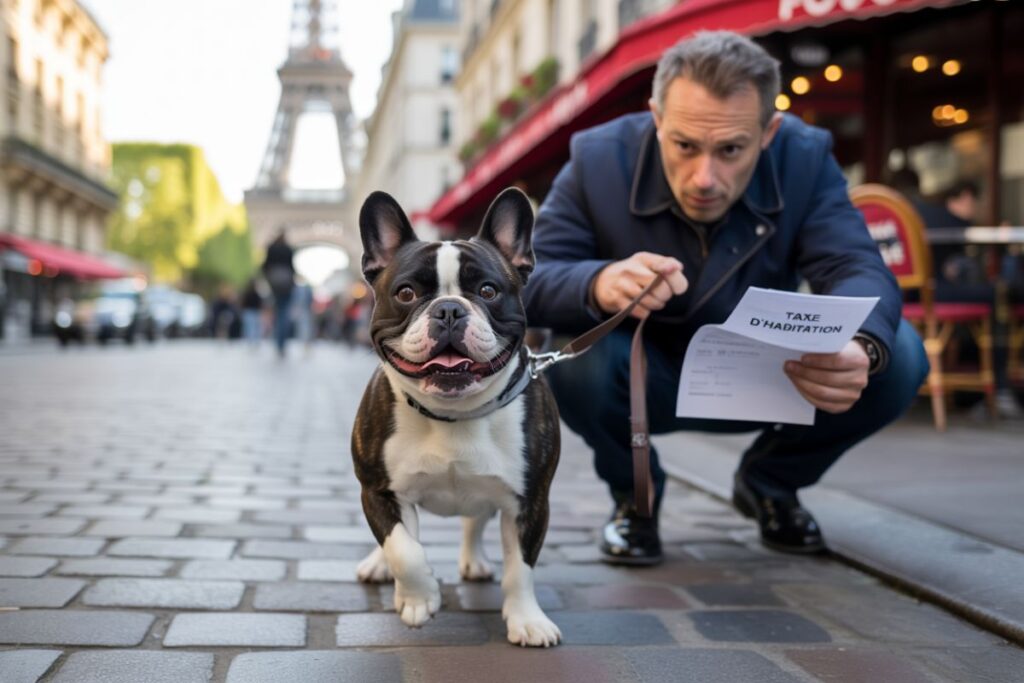 Texte alternatif : Un homme promène un chien dans une rue pavée d’Europe, en laisse, au petit matin. La scène illustre la nouvelle taxe instaurée à Bolzano sur les chiens, symbole du partage de l’espace public entre habitants et animaux.